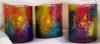 Tie-Dyed votive holders- Live-Love- Laugh- Set of 3